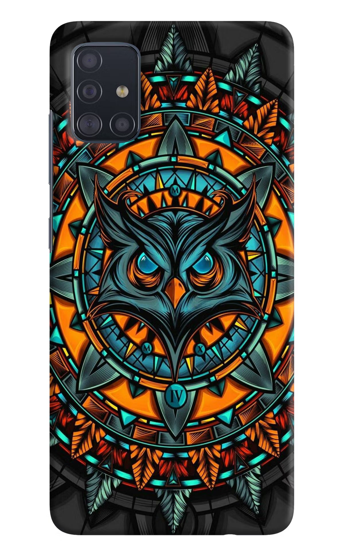 Angry Owl Art Samsung A51 Hard Case Back Cover by Casekaro