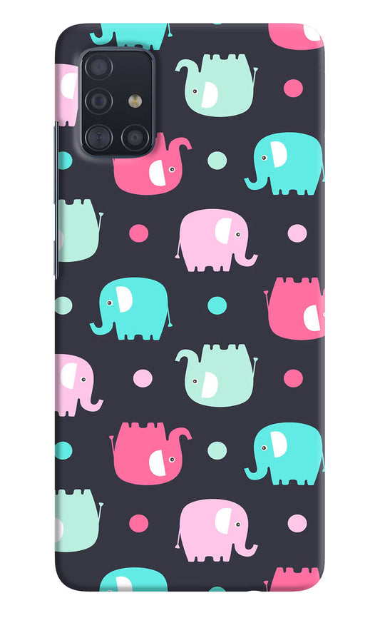 Elephants Samsung A51 Hard Case Back Cover by Casekaro