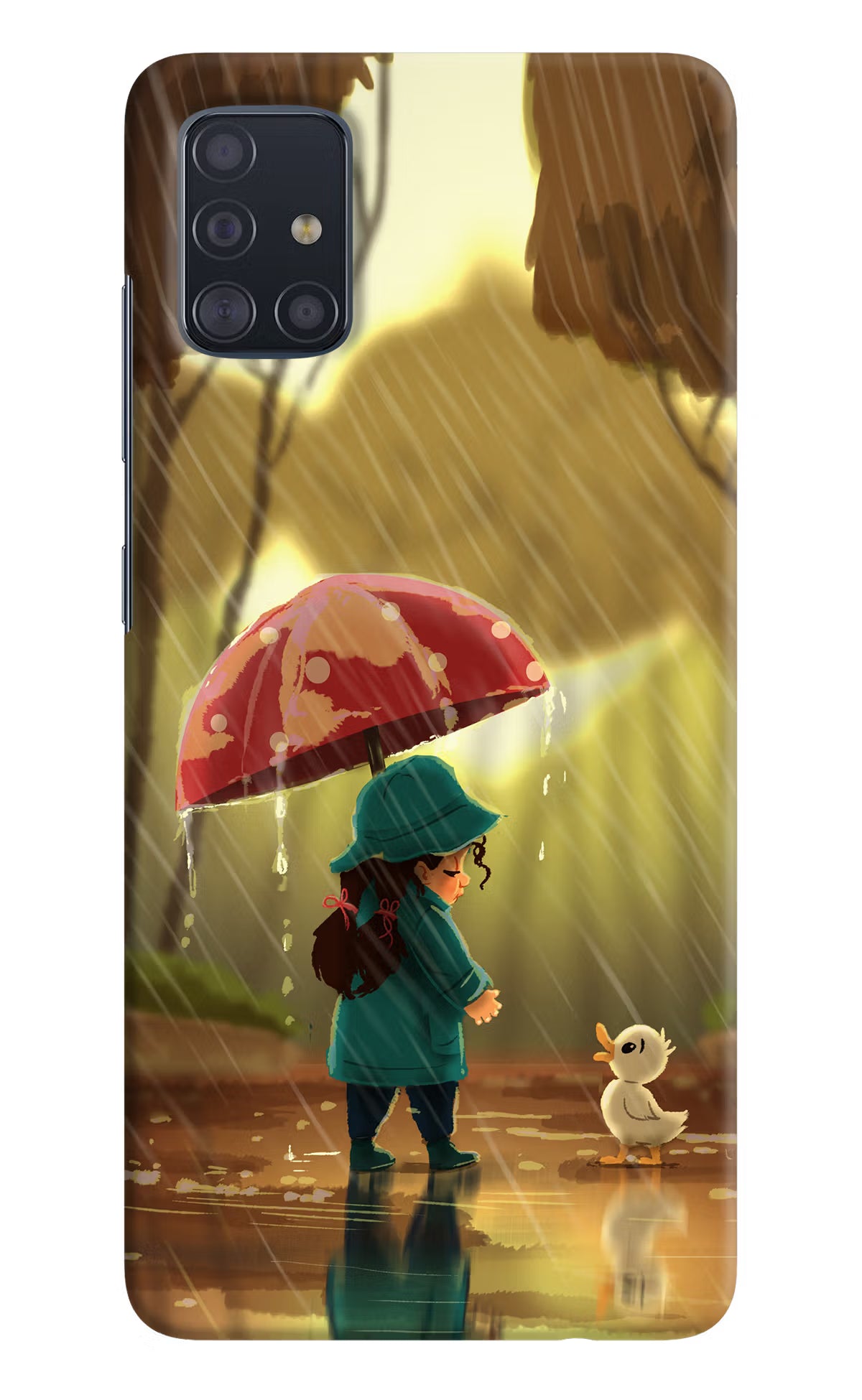 Rainy Day Samsung A51 Hard Case Back Cover by Casekaro