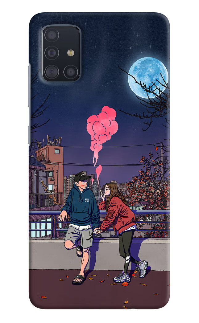 Chilling Couple Samsung A51 Hard Case Back Cover by Casekaro