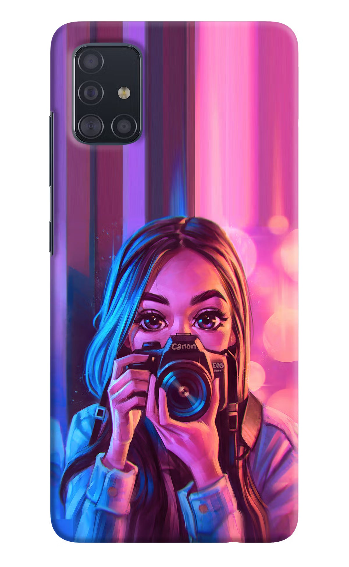 Girl Photographer Samsung A51 Hard Case Back Cover by Casekaro