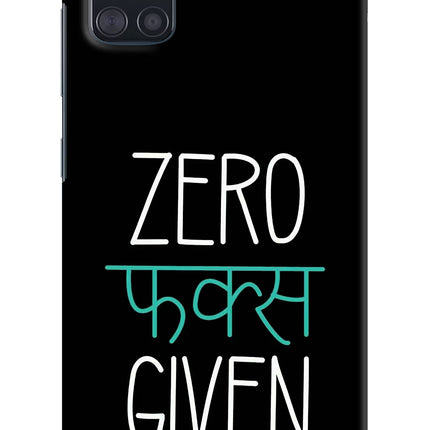 Zero Fucks Given Samsung A51 Hard Case Back Cover by Casekaro