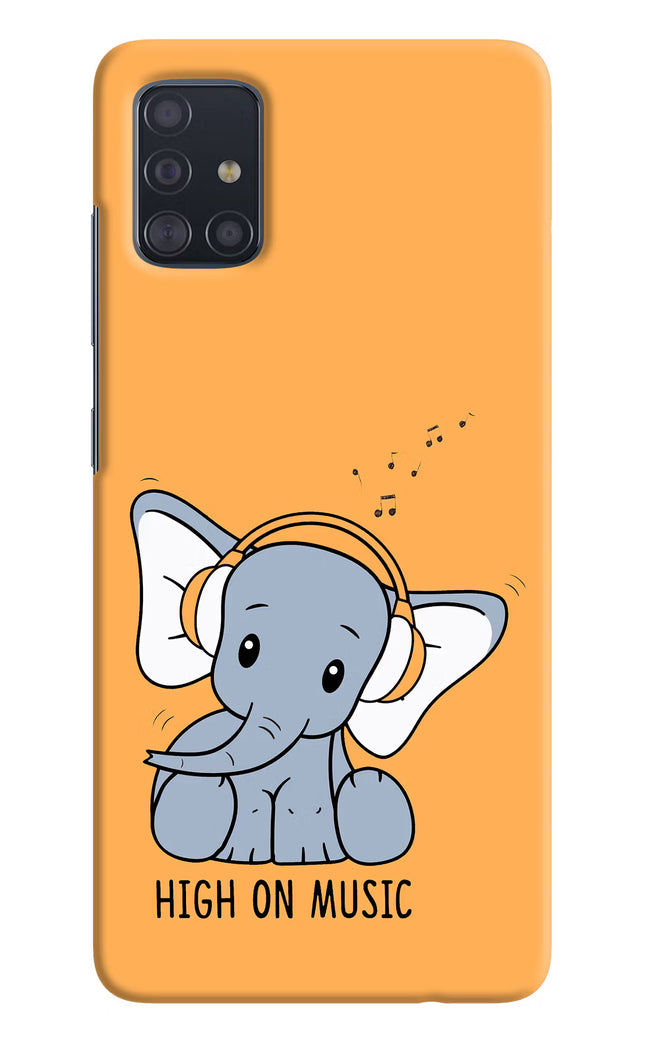 High On Music Samsung A51 Hard Case Back Cover by Casekaro