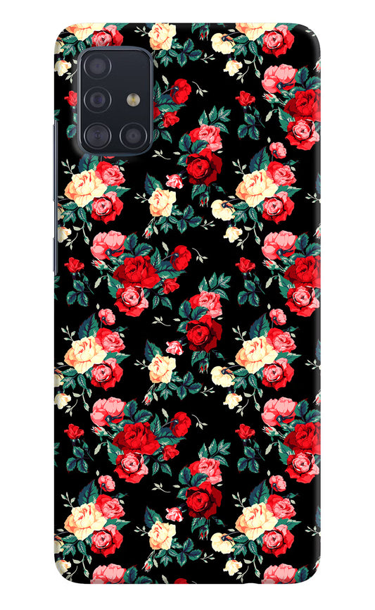 Rose Pattern Samsung A51 Hard Case Back Cover by Casekaro