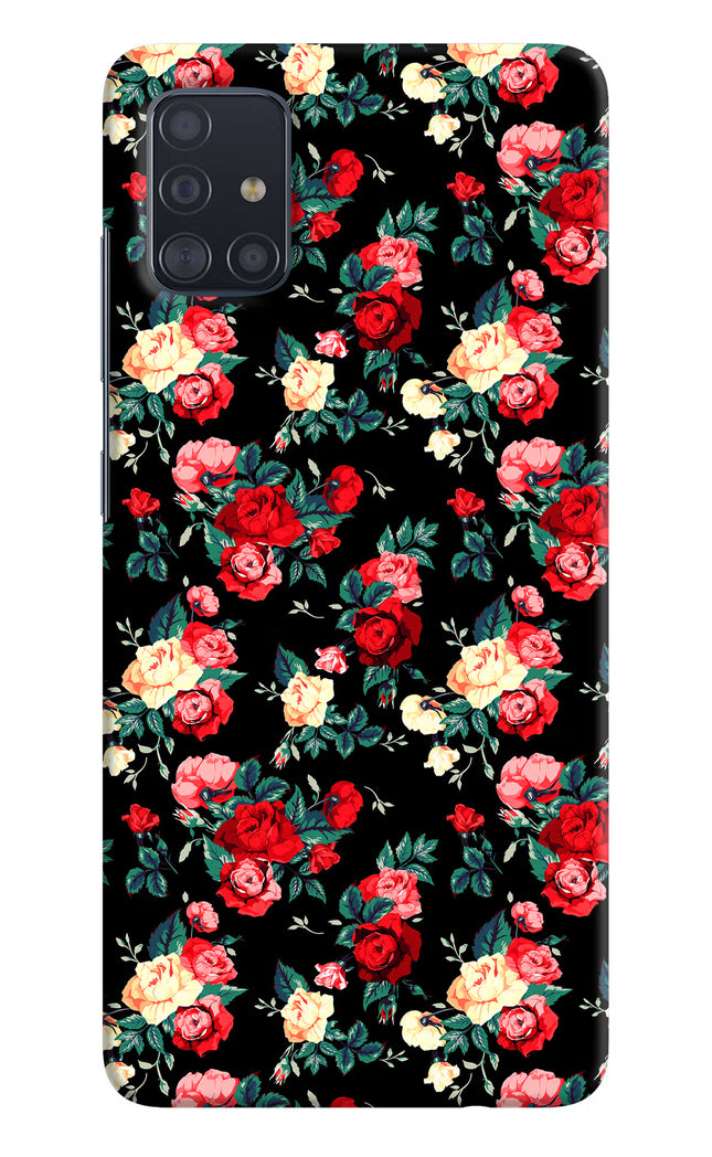 Rose Pattern Samsung A51 Hard Case Back Cover by Casekaro