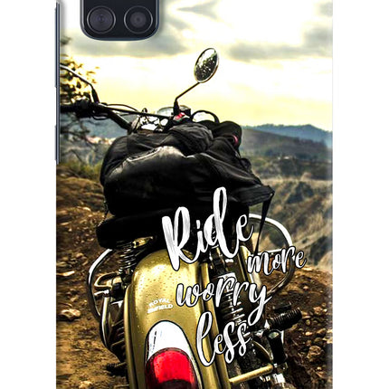 Ride More Worry Less Samsung A51 Hard Case Back Cover by Casekaro