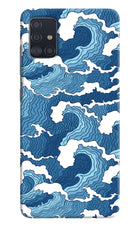 Blue Waves Samsung A51 Hard Case Back Cover by Casekaro