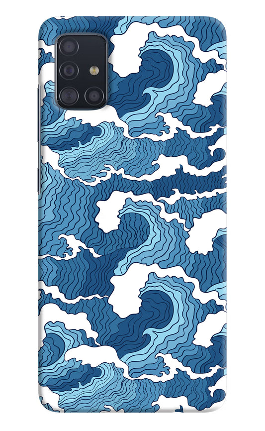 Blue Waves Samsung A51 Hard Case Back Cover by Casekaro