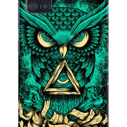 Green Owl Samsung A51 Hard Case Back Cover by Casekaro