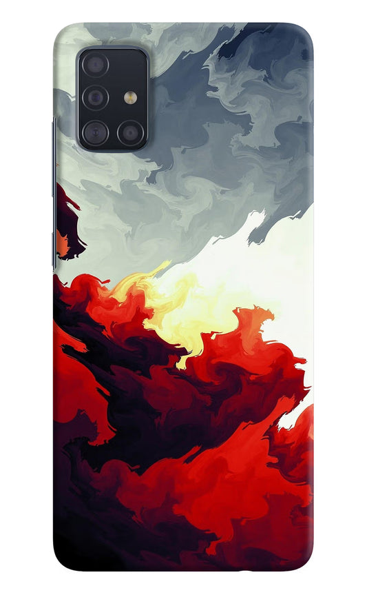 Fire Cloud Samsung A51 Hard Case Back Cover by Casekaro