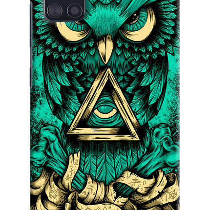 Green Owl Samsung A51 Hard Case Back Cover by Casekaro
