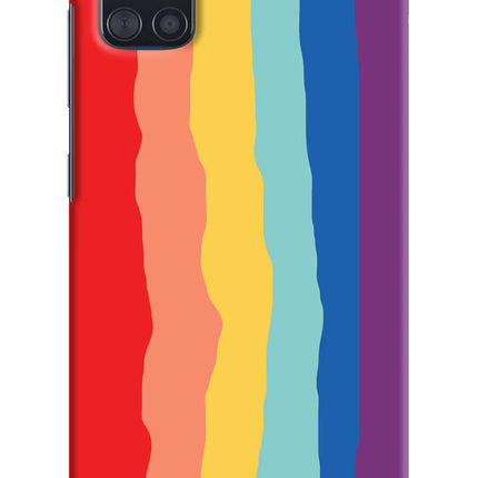 Rainbow Samsung A51 Hard Case Back Cover by Casekaro