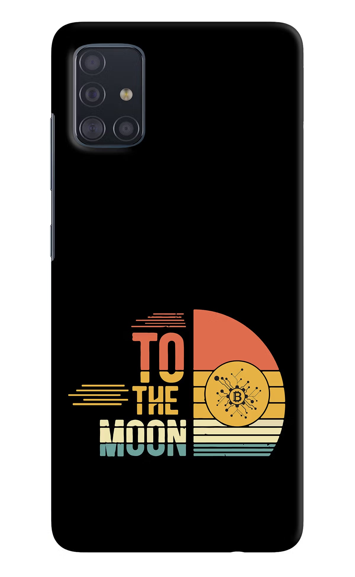 To the Moon Samsung A51 Hard Case Back Cover by Casekaro