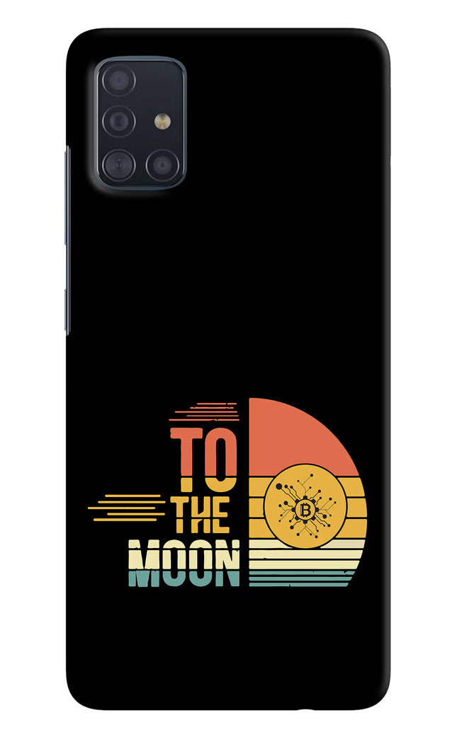 To the Moon Samsung A51 Hard Case Back Cover by Casekaro