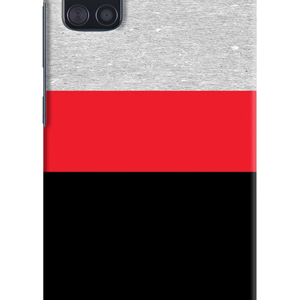 Tri Color Pattern Samsung A51 Hard Case Back Cover by Casekaro