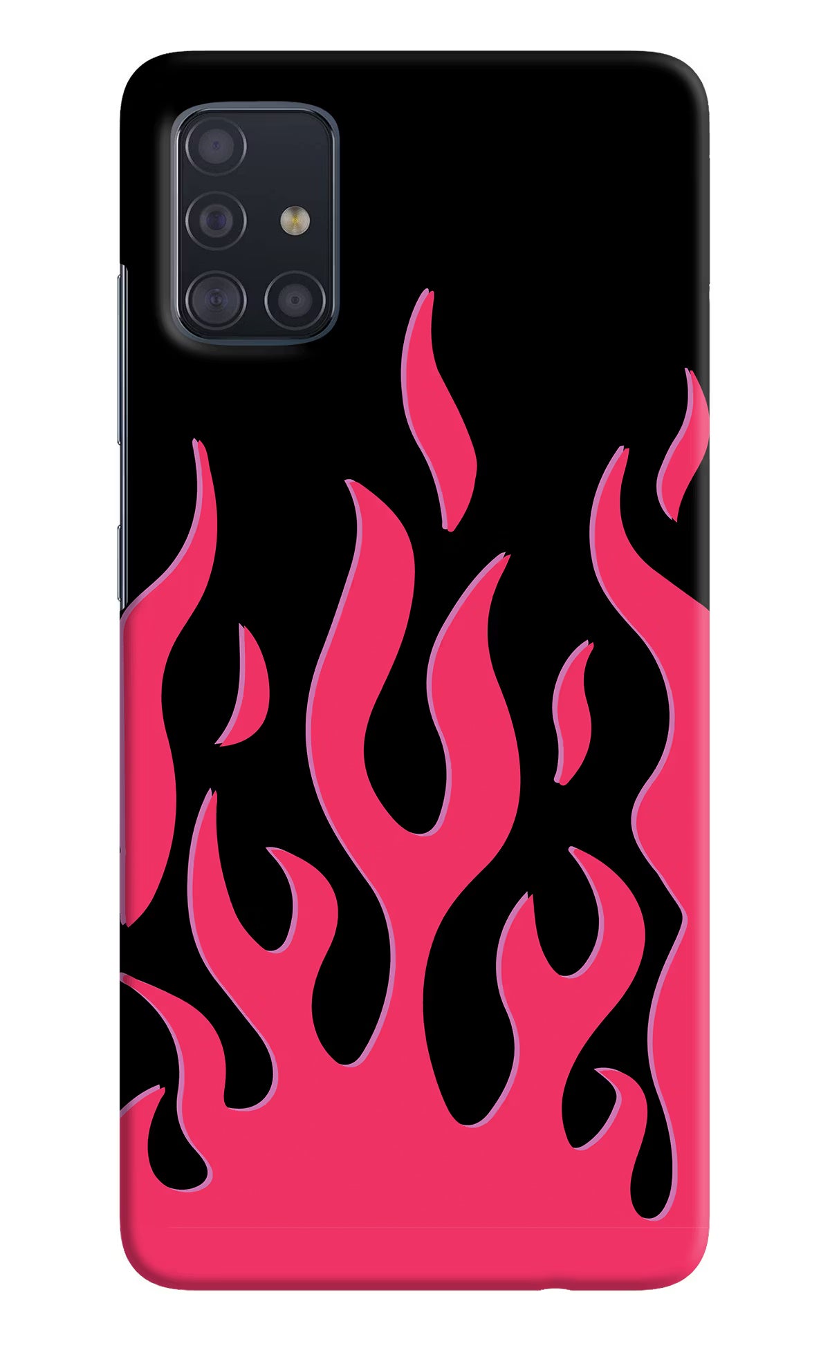 Fire Flames Samsung A51 Hard Case Back Cover by Casekaro