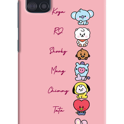 BTS names Samsung A51 Hard Case Back Cover by Casekaro