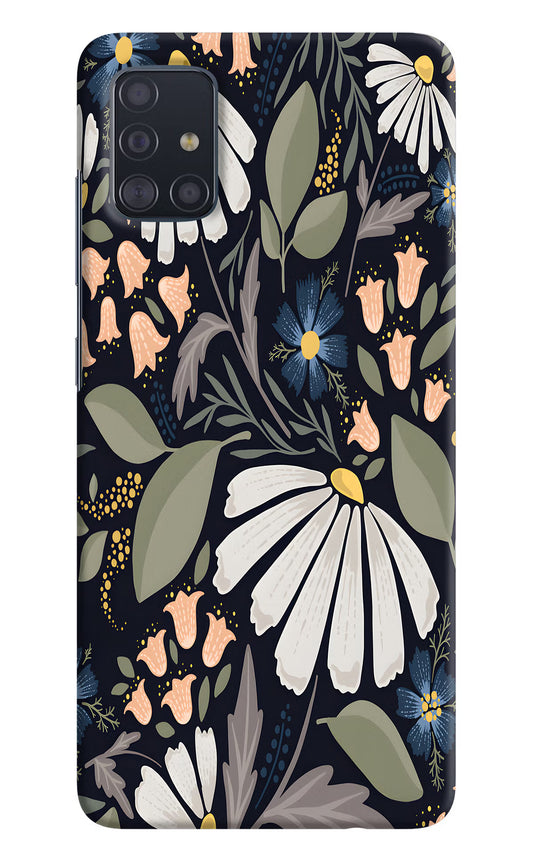 Flowers Art Samsung A51 Hard Case Back Cover by Casekaro