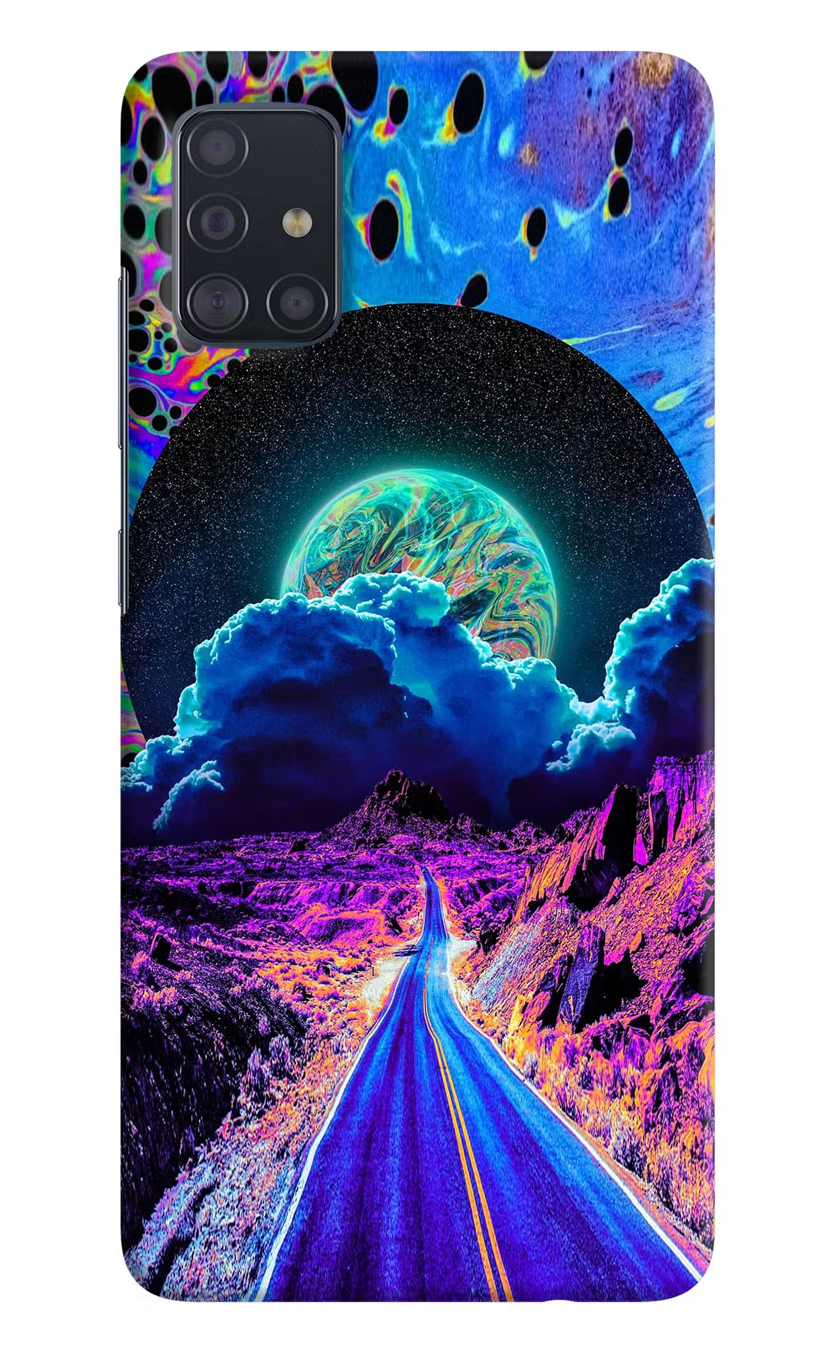 Psychedelic Painting Samsung A51 Hard Case Back Cover by Casekaro