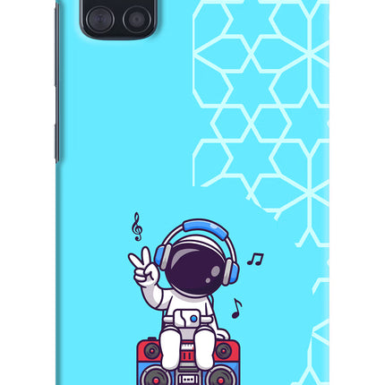 Cute Astronaut Chilling Samsung A51 Hard Case Back Cover by Casekaro