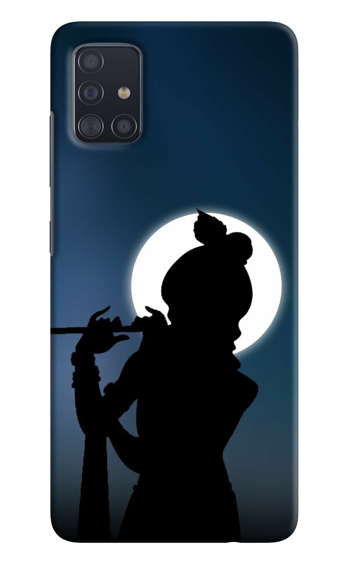 Shri Krishna Silhouette Samsung A51 Hard Case Back Cover by Casekaro