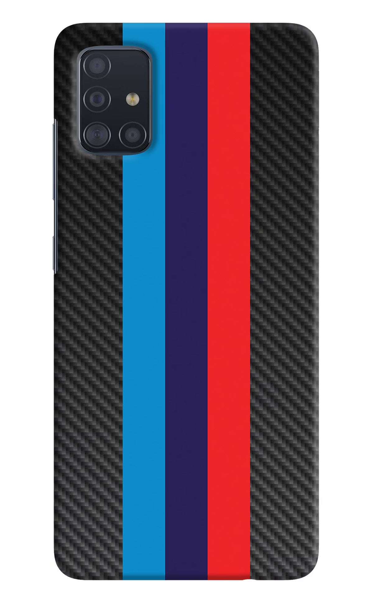 BMW Stripes Pattern Samsung A51 Hard Case Back Cover by Casekaro
