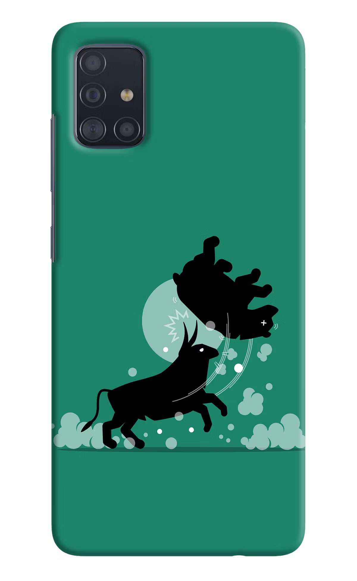 Bull Conqueror Samsung A51 Hard Case Back Cover by Casekaro