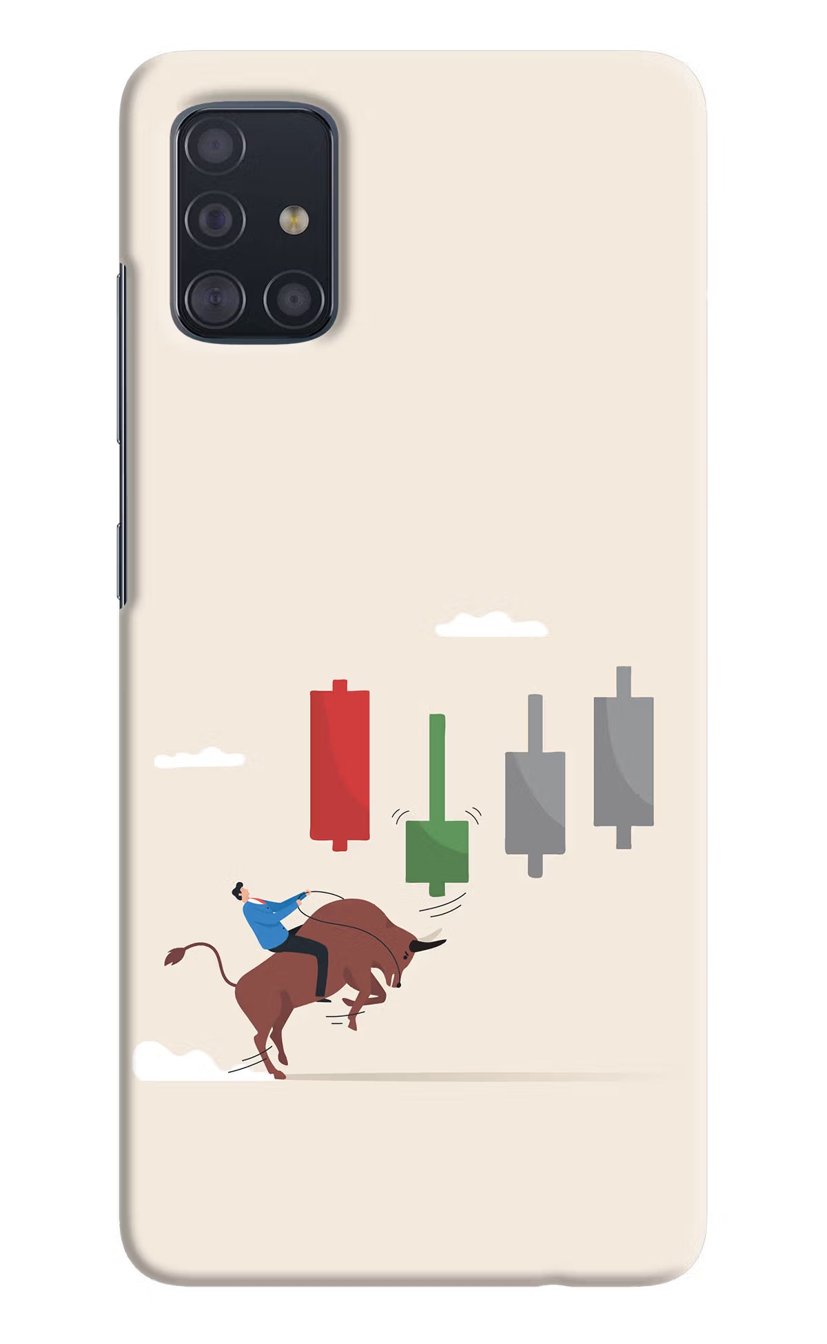Bull Trading Momentum Samsung A51 Hard Case Back Cover by Casekaro
