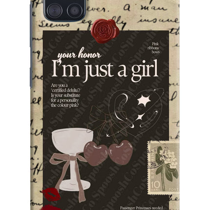 I am just a girl Samsung A51 Hard Case Back Cover by Casekaro