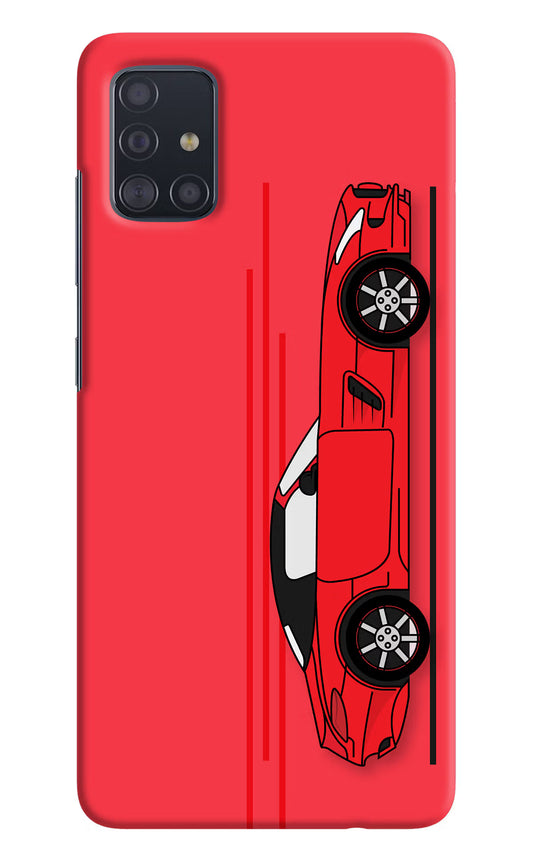 Red Velocity Samsung A51 Hard Case Back Cover by Casekaro
