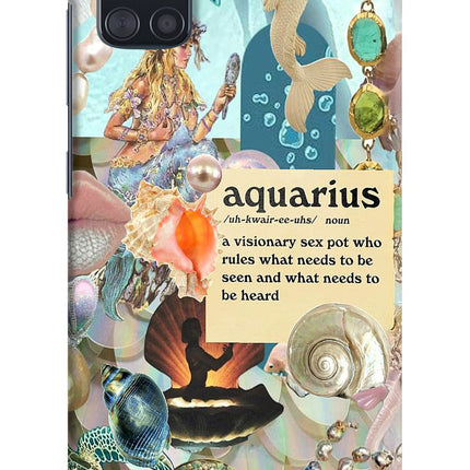 Aquarius Zodiac Samsung A51 Hard Case Back Cover by Casekaro