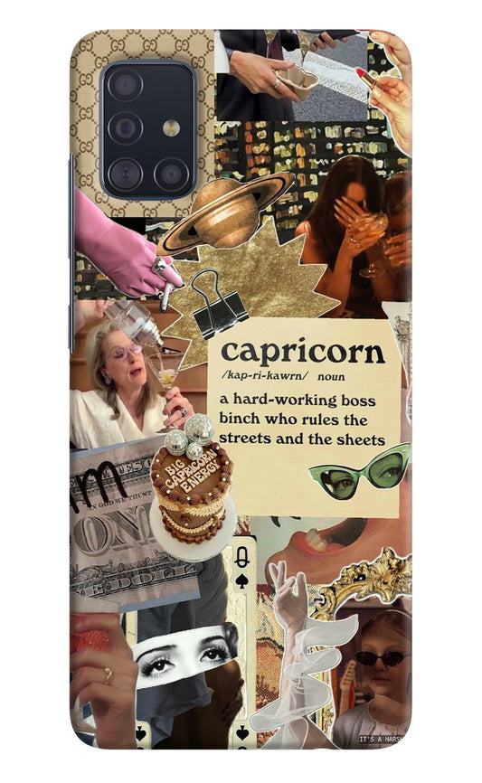 Capricorn Zodiac Samsung A51 Hard Case Back Cover by Casekaro