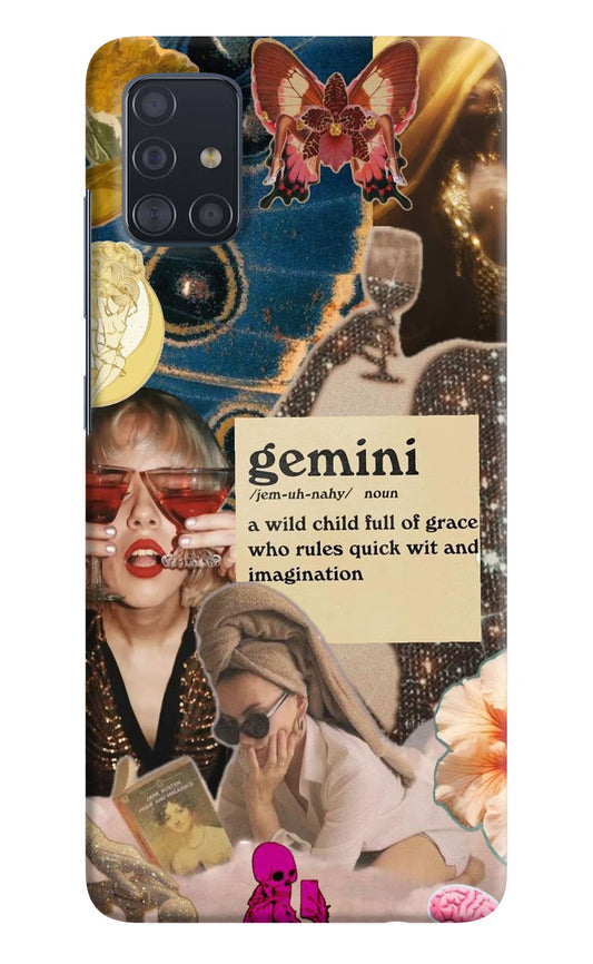 Gemini Zodiac Samsung A51 Hard Case Back Cover by Casekaro