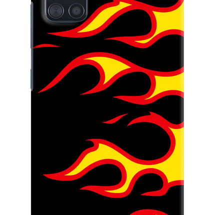 Side Sweep Flames Samsung A51 Hard Case Back Cover by Casekaro