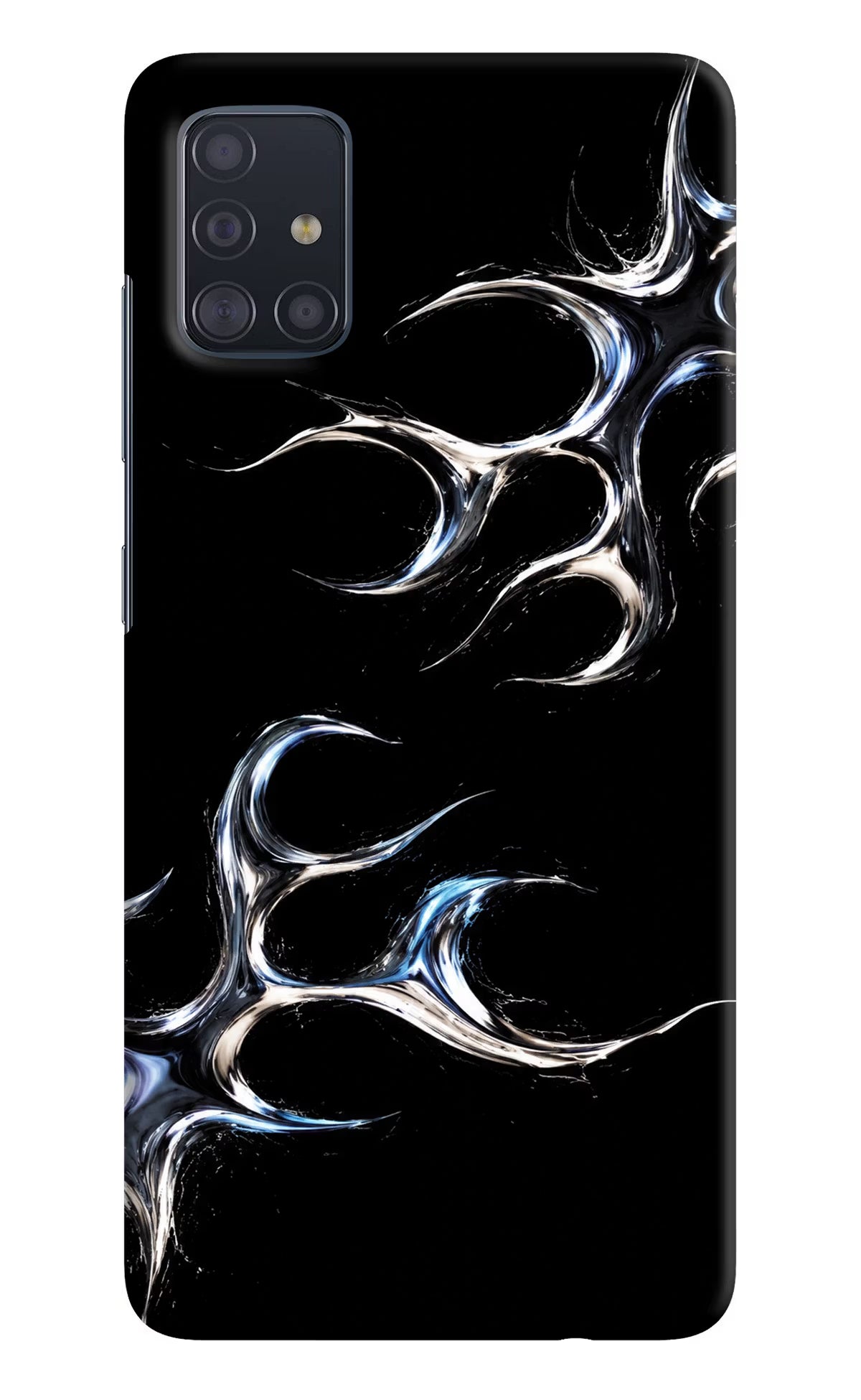 Chrome Tribal Samsung A51 Hard Case Back Cover by Casekaro