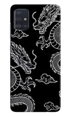 Twin Dragons Samsung A51 Hard Case Back Cover by Casekaro