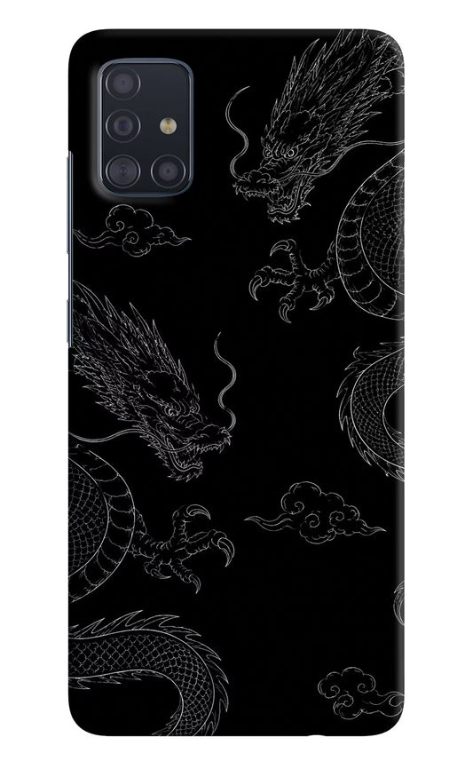 Twin Dragons Samsung A51 Hard Case Back Cover by Casekaro