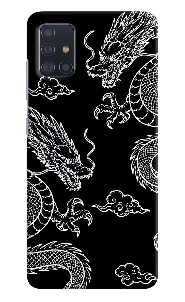 Twin Dragons Samsung A51 Hard Case Back Cover by Casekaro