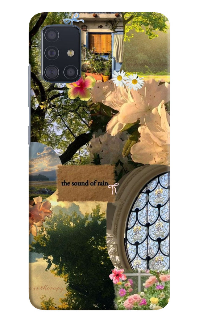 Rain Samsung A51 Hard Case Back Cover by Casekaro