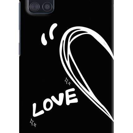 Love Line Samsung A51 Hard Case Back Cover by Casekaro