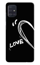Love Line Samsung A51 Hard Case Back Cover by Casekaro