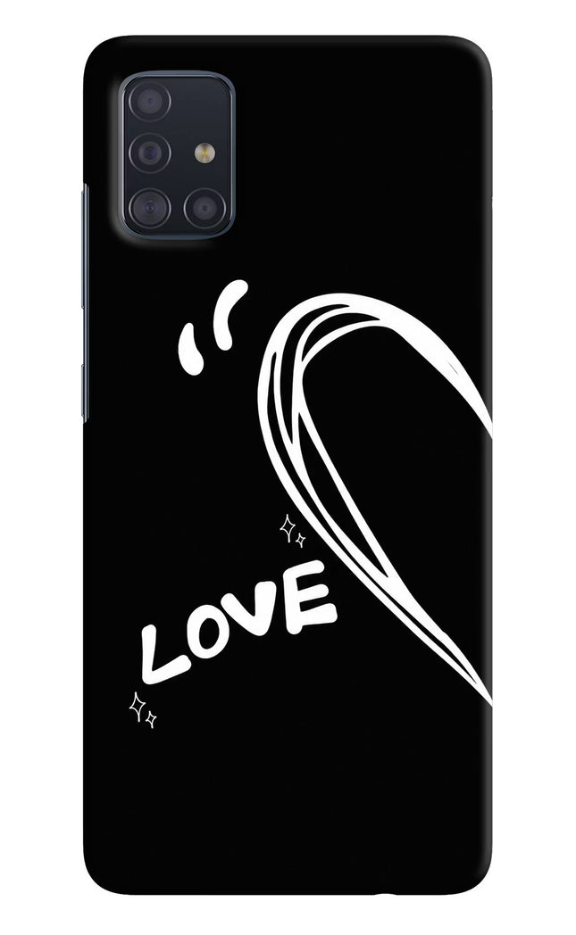 Love Line Samsung A51 Hard Case Back Cover by Casekaro