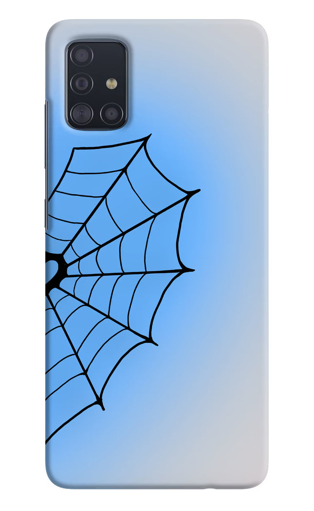 Blue Web Samsung A51 Hard Case Back Cover by Casekaro