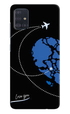 Love Orbit Samsung A51 Hard Case Back Cover by Casekaro