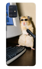 Hacker Hamster Samsung A51 Hard Case Back Cover by Casekaro