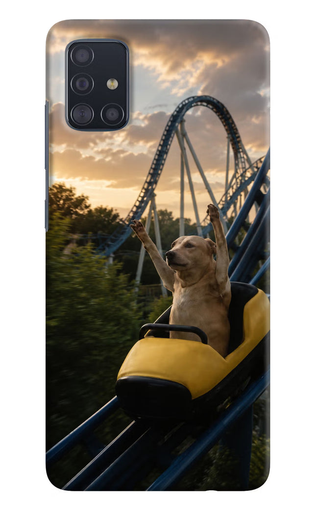 Rollercoaster Dog Samsung A51 Hard Case Back Cover by Casekaro
