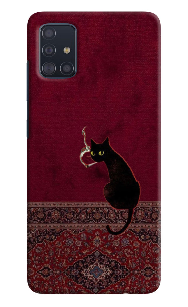 Midnight Cat Samsung A51 Hard Case Back Cover by Casekaro