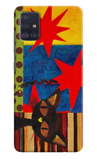 Pop Cat Samsung A51 Hard Case Back Cover by Casekaro