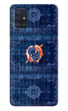 Koi Blue Samsung A51 Hard Case Back Cover by Casekaro