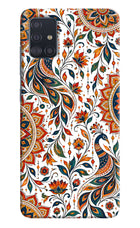 White Mayura Samsung A51 Hard Case Back Cover by Casekaro